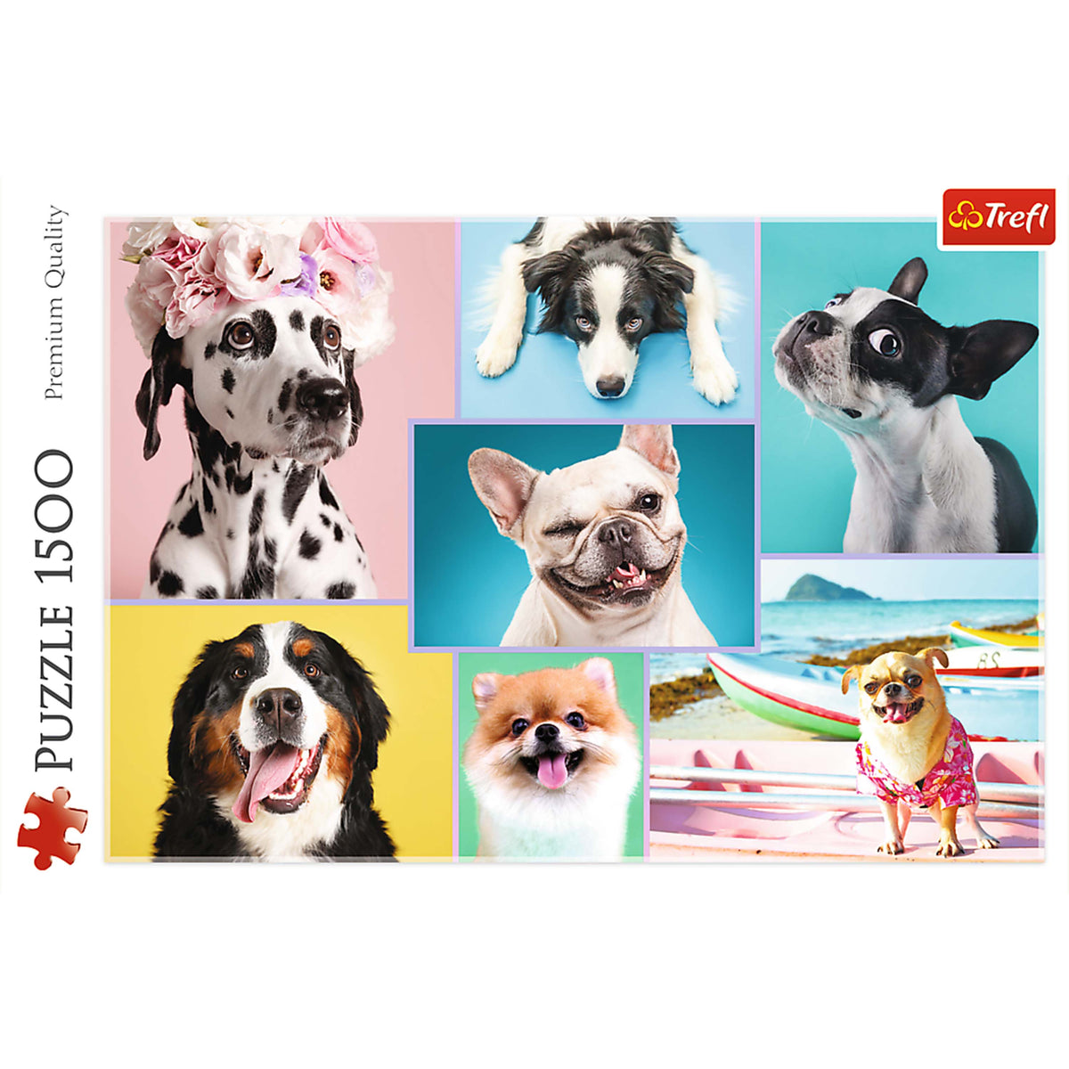 Trefl Red Cute Dogs 1500 Piece Puzzle