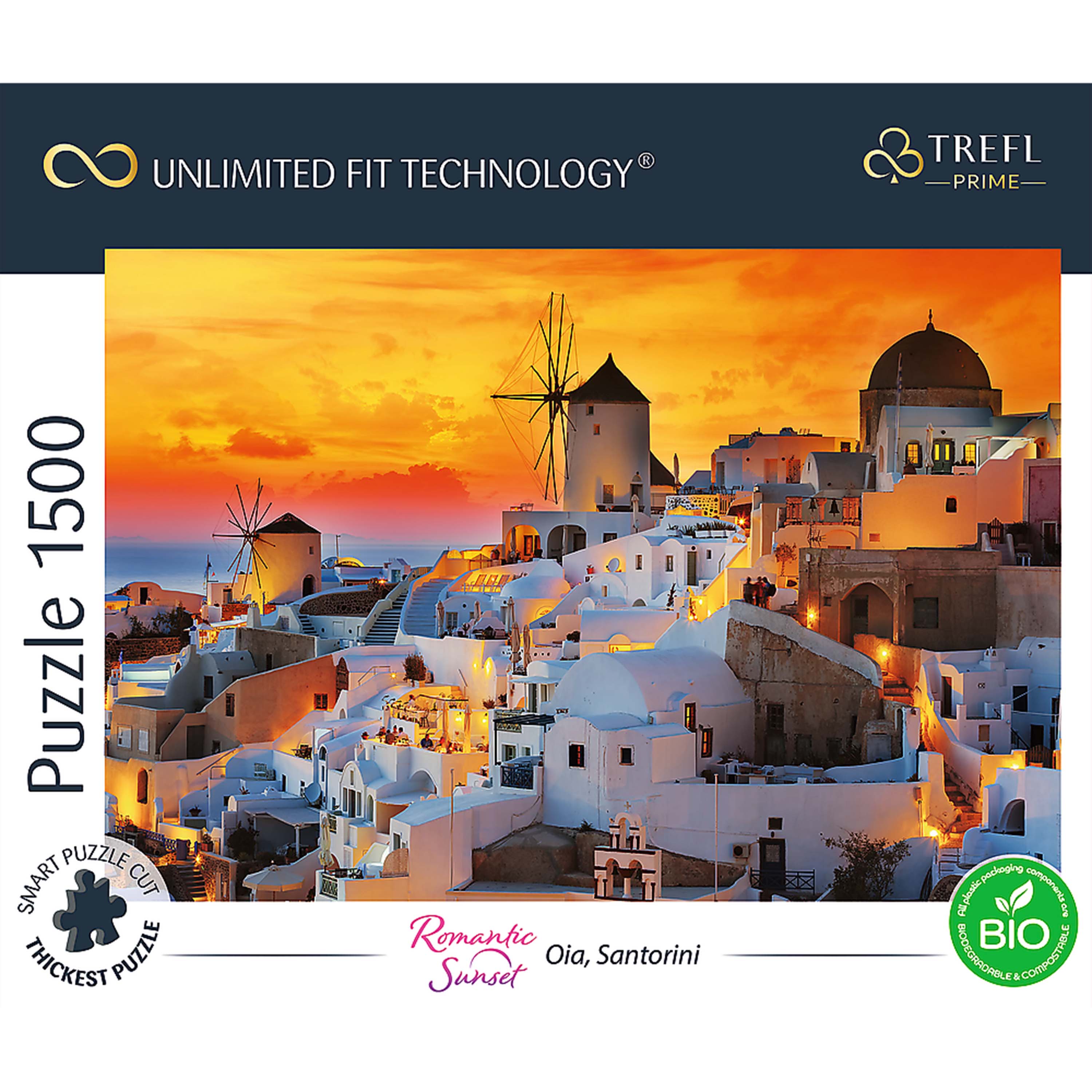 Trefl Prime 1500 Piece Puzzle - Romantic Sunset: Oia, Santorini