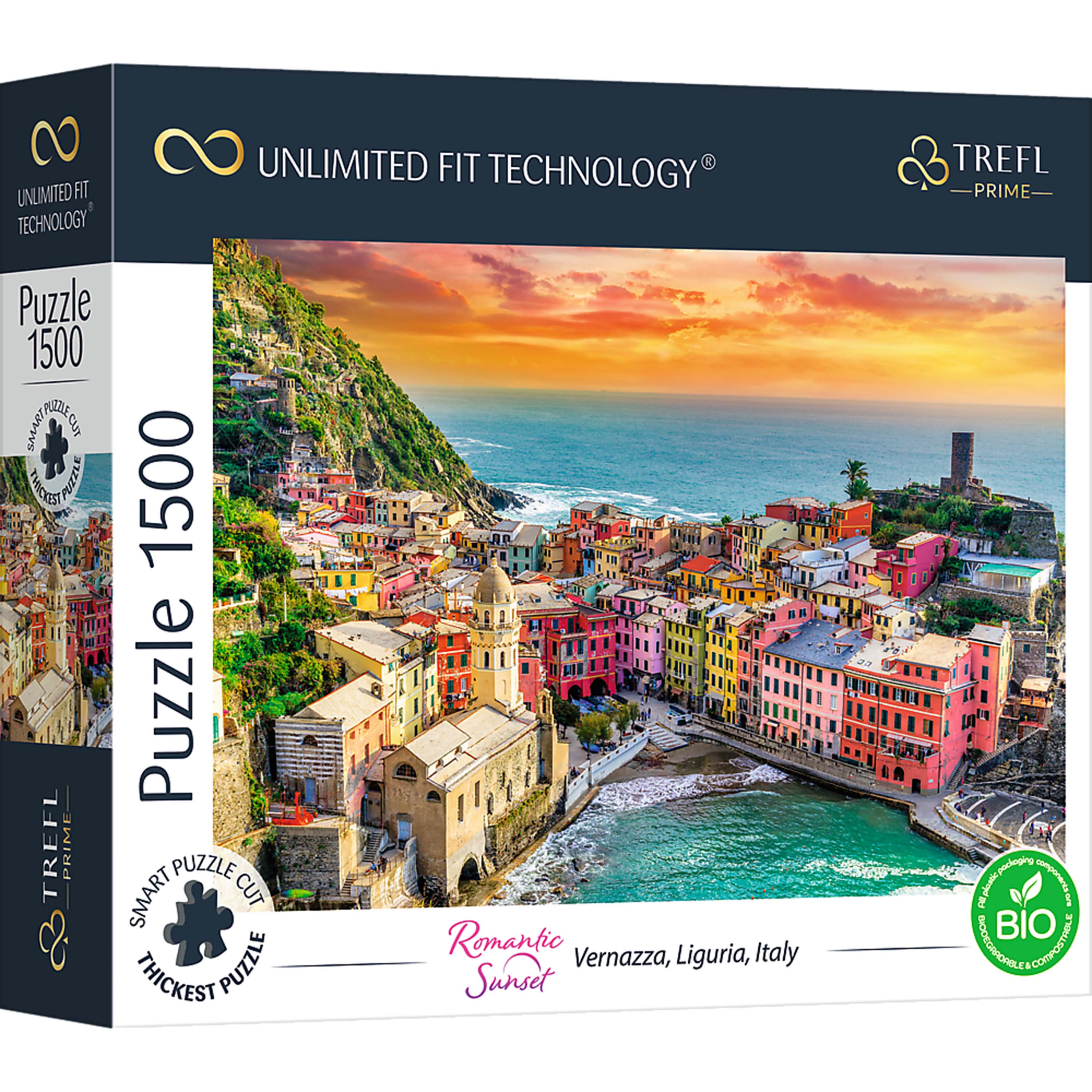 Trefl Prime 1500 Piece Puzzle - Romantic Sunset: Vernazza, Liguria, Italy