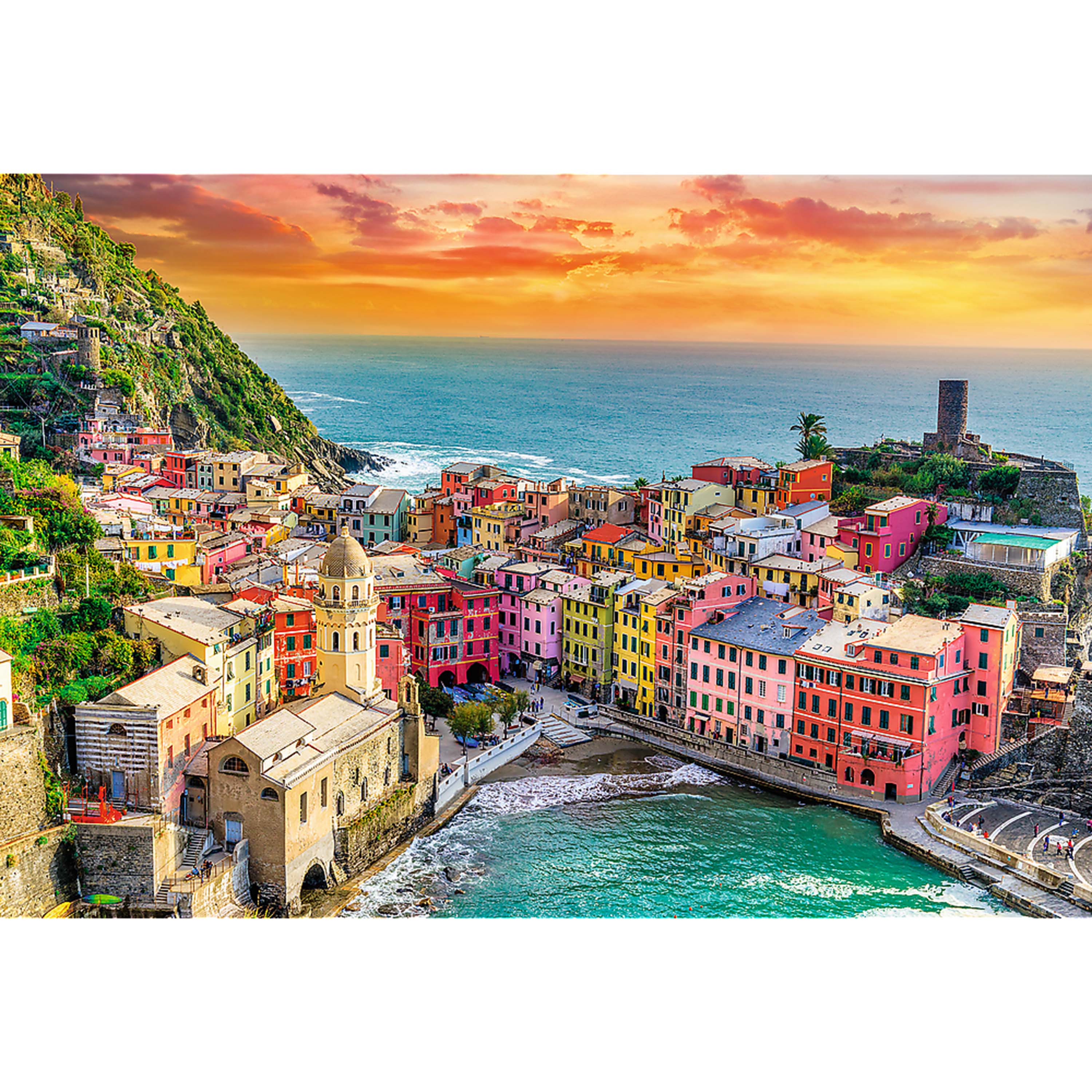 Trefl Prime 1500 Piece Puzzle - Romantic Sunset: Vernazza, Liguria, Italy