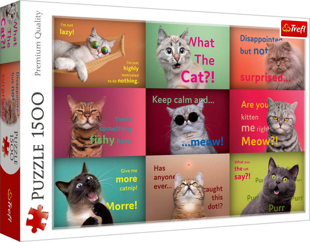 Trefl Red Funny Cat Faces 1500 Piece Puzzle
