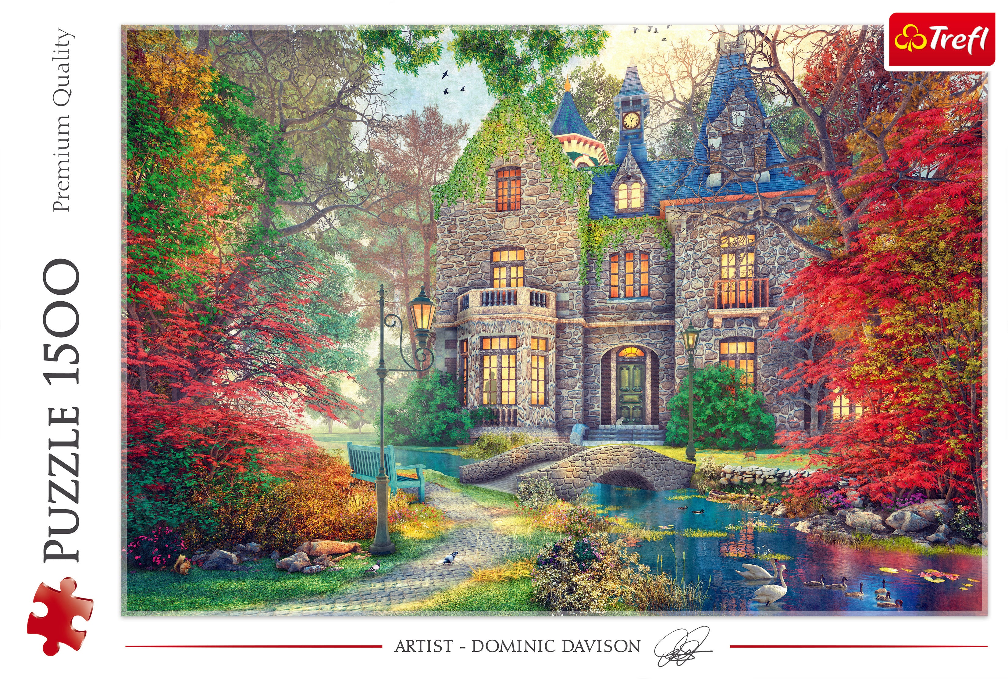 Trefl Red 1500 Piece Puzzle - Autumn Mansion