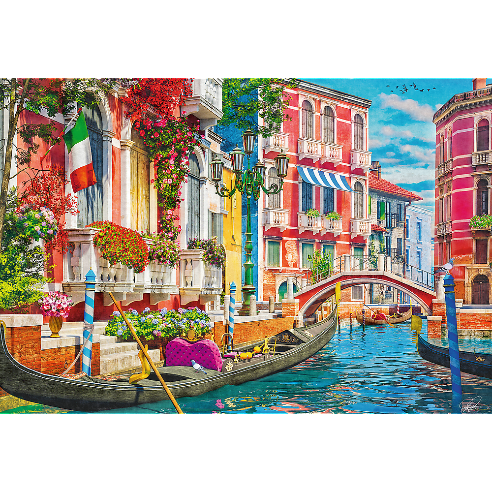 Trefl Red Summer Afternoon in Venice 1500 Piece Puzzle