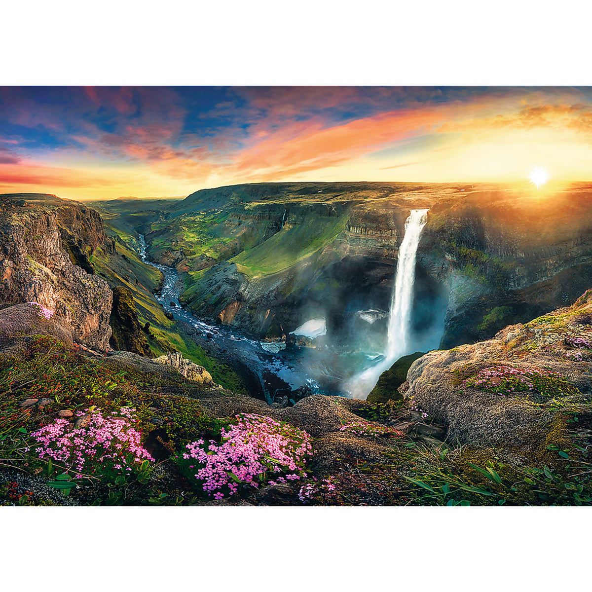 Trefl Red Háifoss Waterfall, Iceland 2000 Piece Puzzle