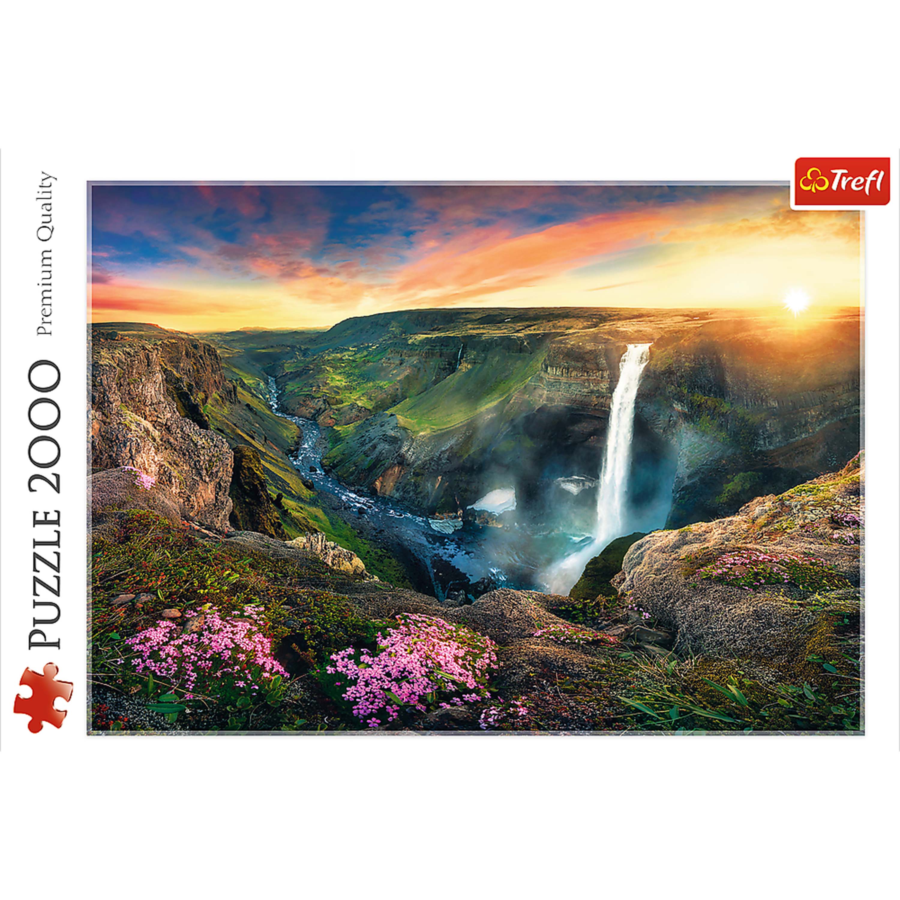 Trefl Red 2000 Piece Puzzle - Háifoss Waterfall, Iceland