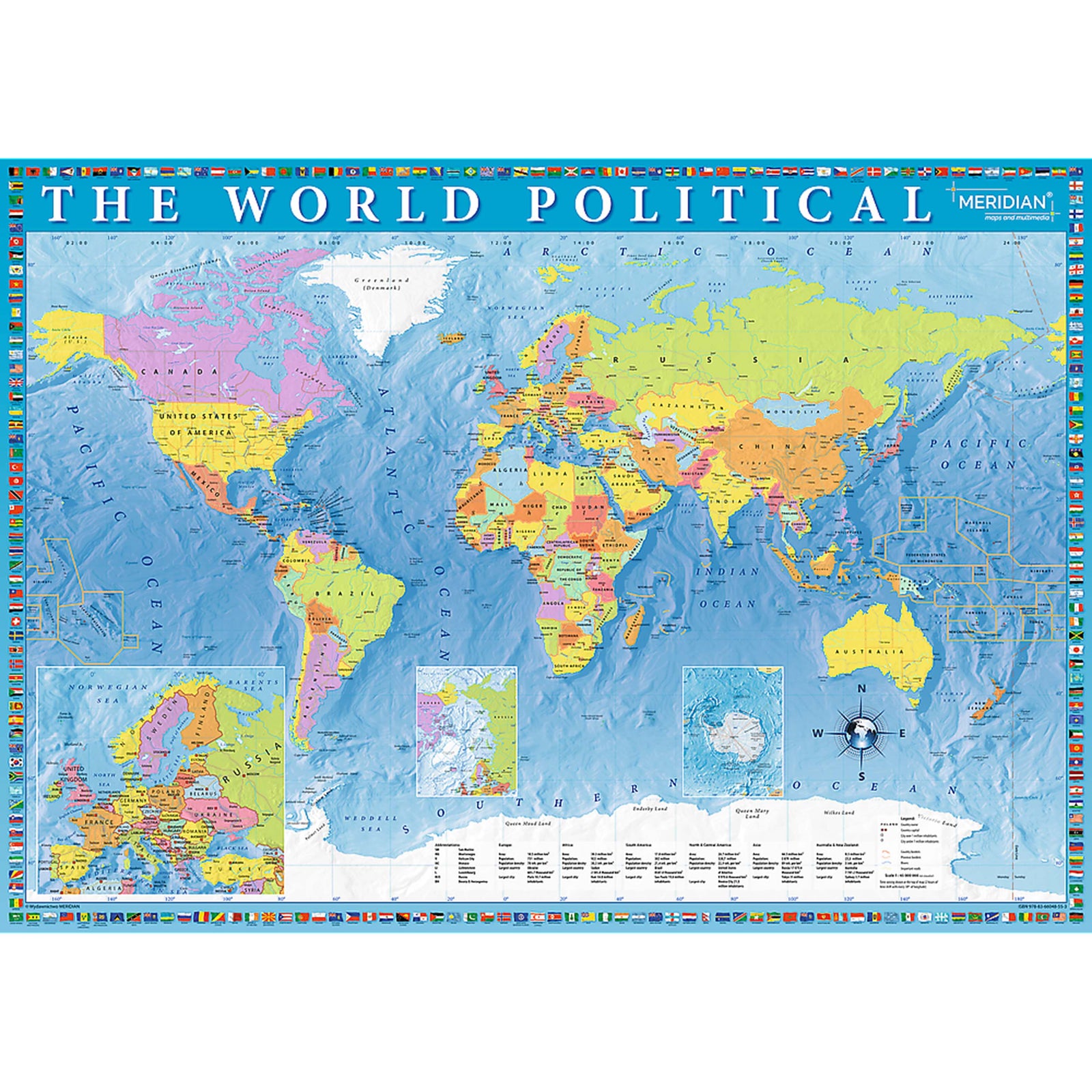 Trefl Red 2000 Piece Puzzle - Political map of the world