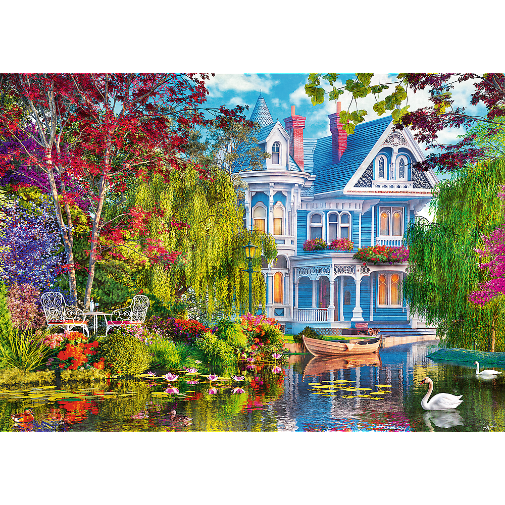 Trefl Red House by the Lake 2000 Piece Puzzle