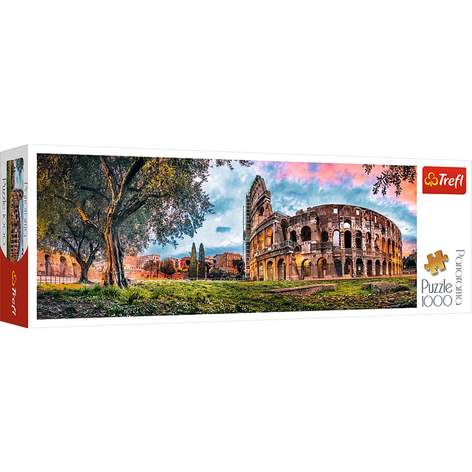 Trefl Red Panorama 1000 Piece Puzzle - Colosseum at dawn / Getty Images