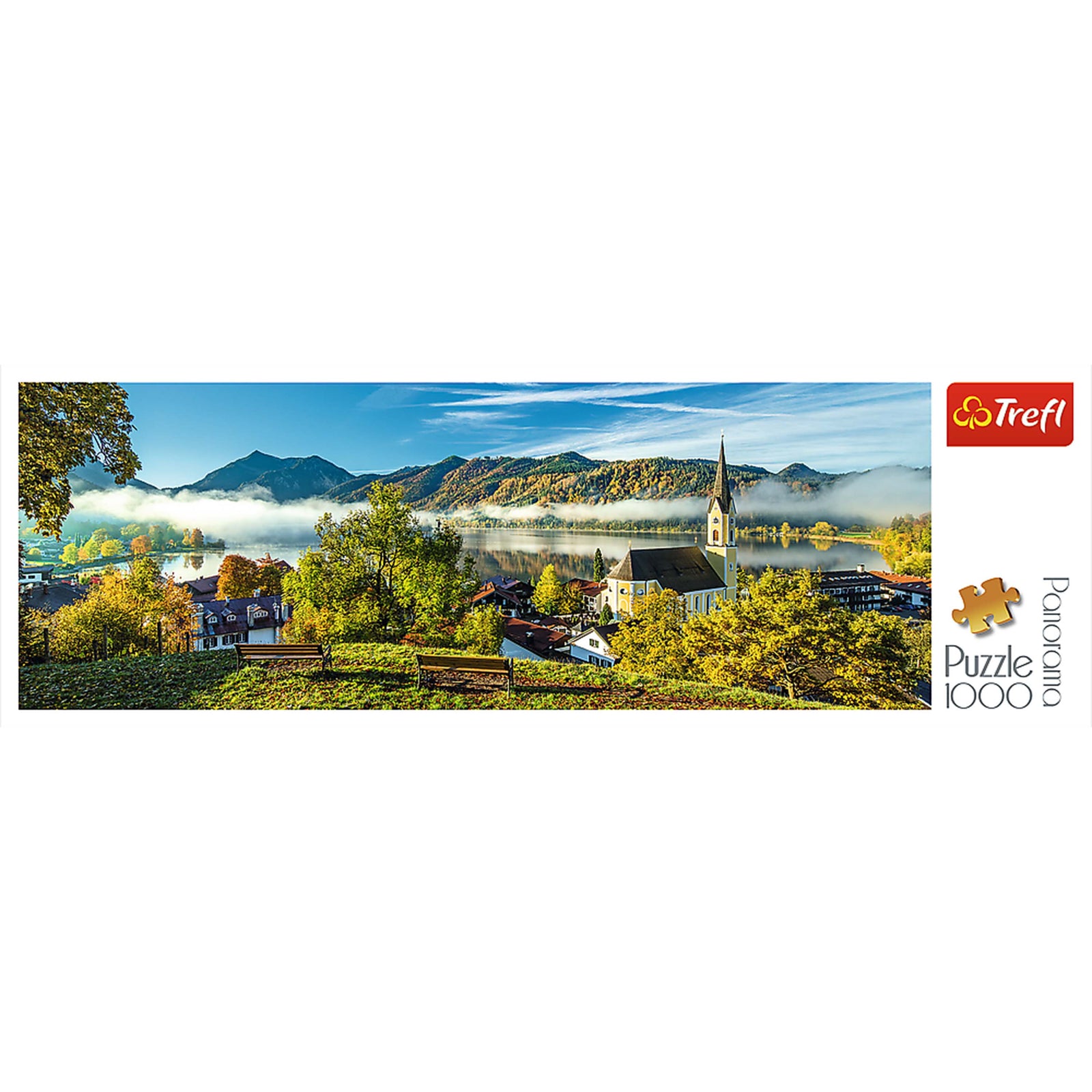 Trefl Red Panorama 1000 Piece Puzzle - By the Schliersee lake / HUBER