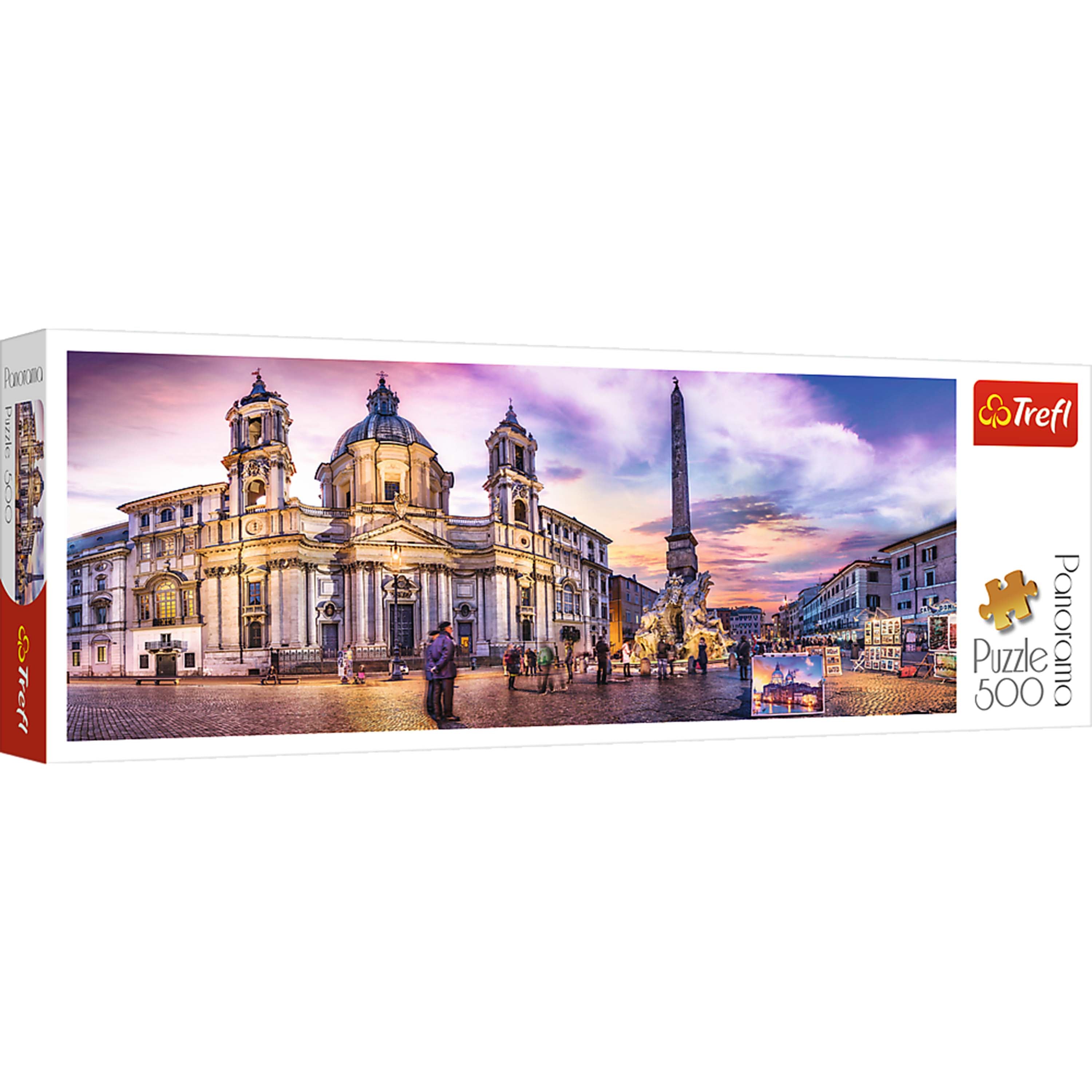 Trefl Red 500 Piece Panorama Puzzle - Piazza Navona, Rome