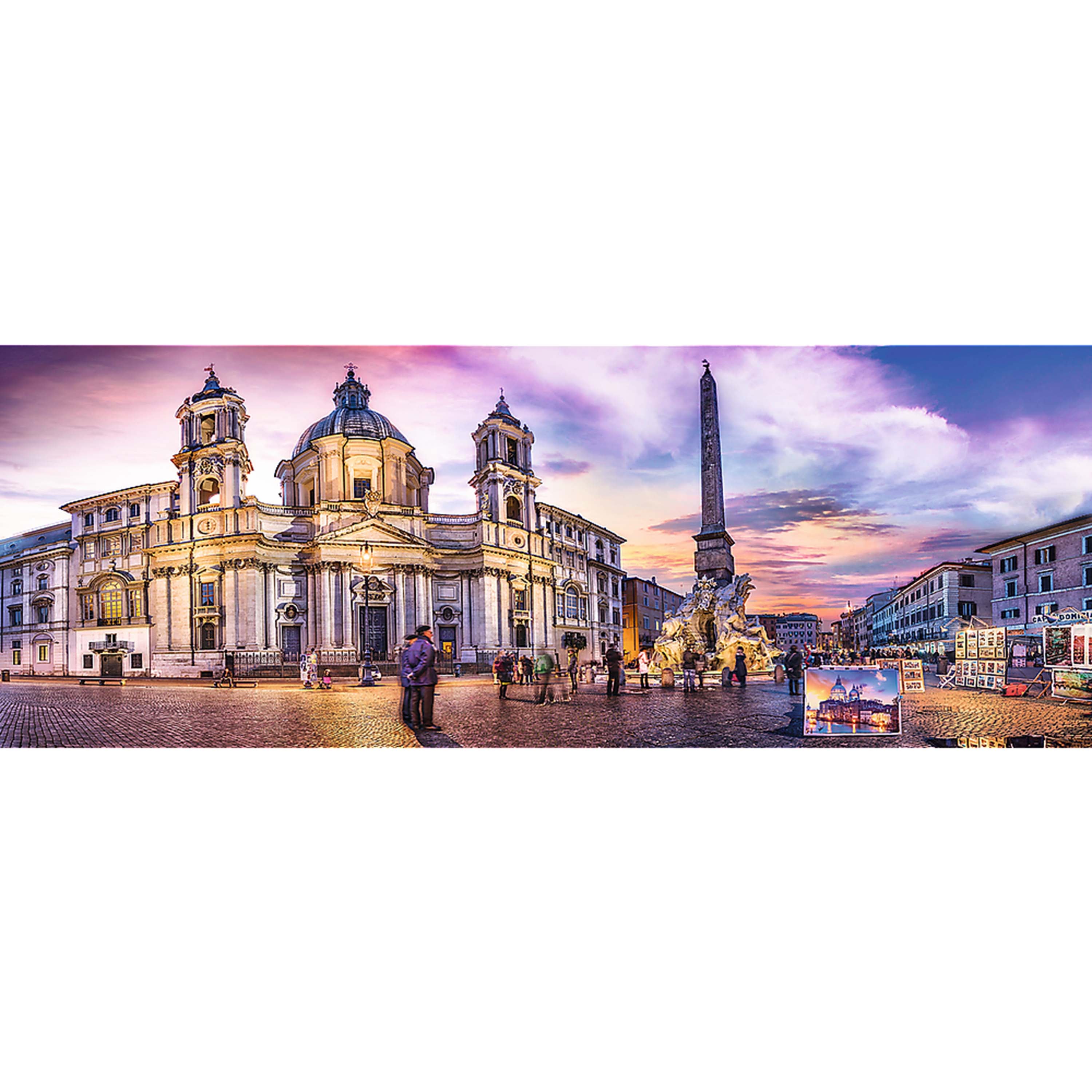 Trefl Red 500 Piece Panorama Puzzle - Piazza Navona, Rome