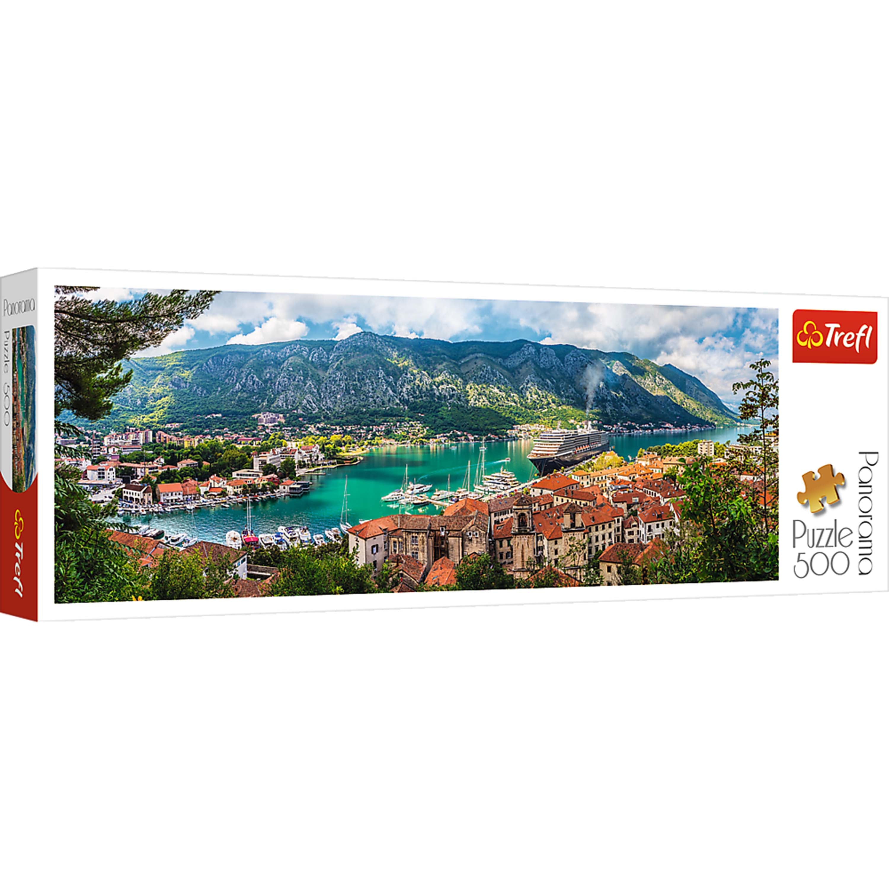 Trefl Red 500 Piece Panorama Puzzle - Kotor, Montenegro