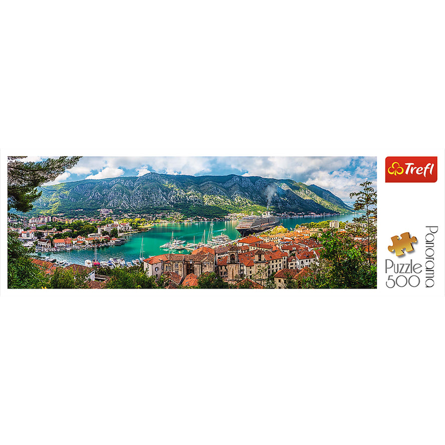 Trefl Red 500 Piece Panorama Puzzle - Kotor, Montenegro