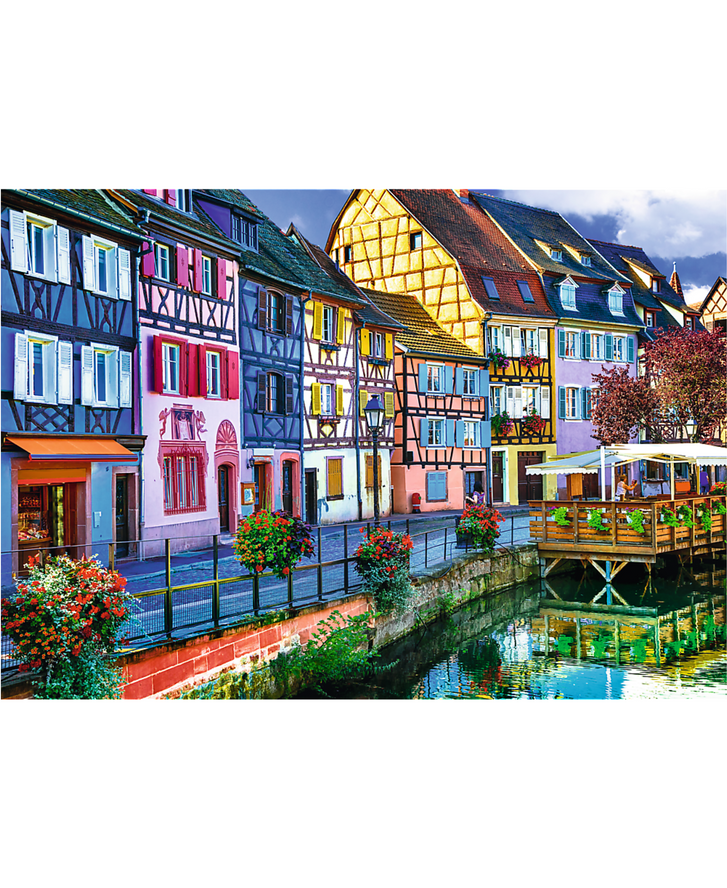Trefl Red 1000 Piece Puzzle & Sorter - The Colorful Town of Colmar