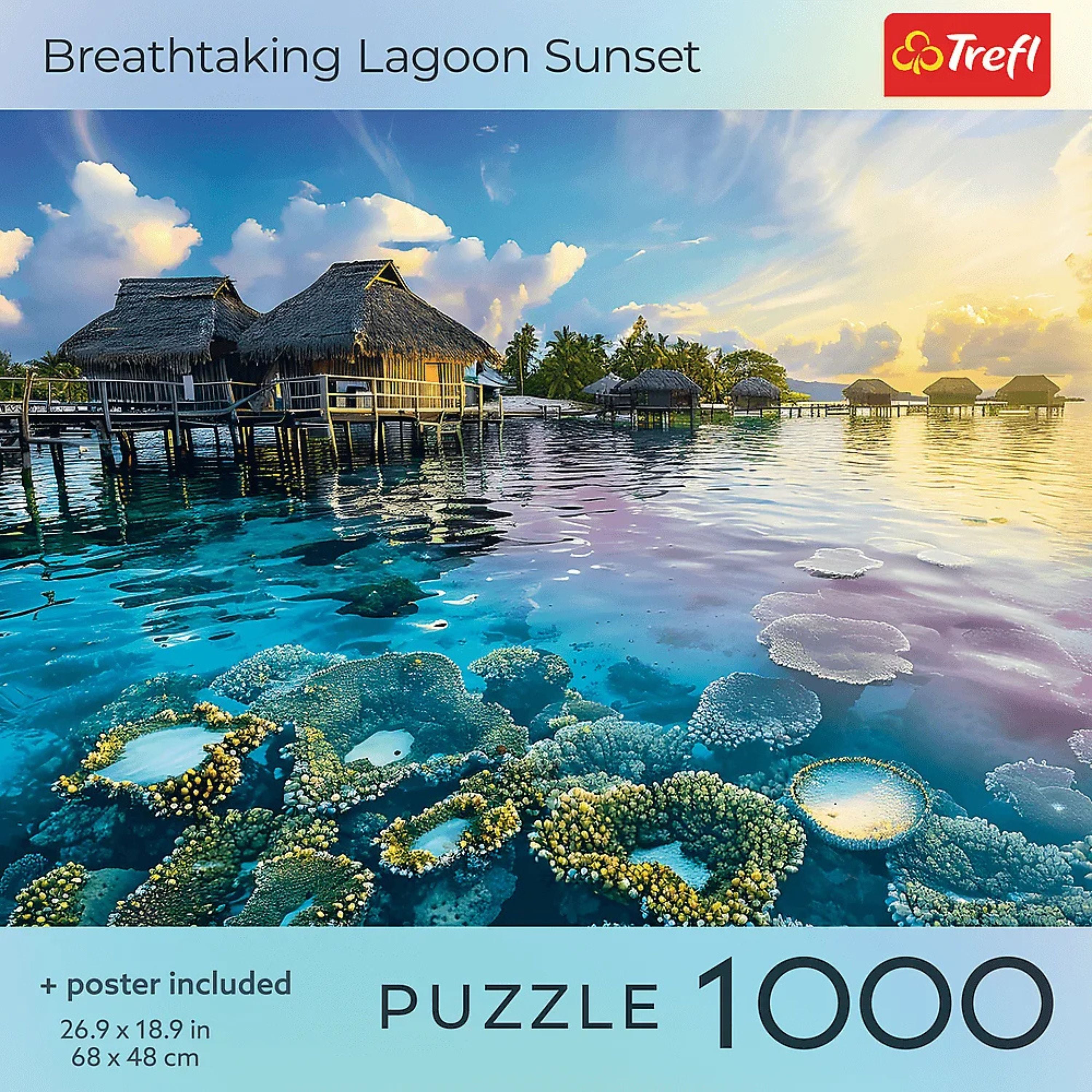 Trefl Red Breathtaking Lagoon Sunset 1000 Piece Puzzle