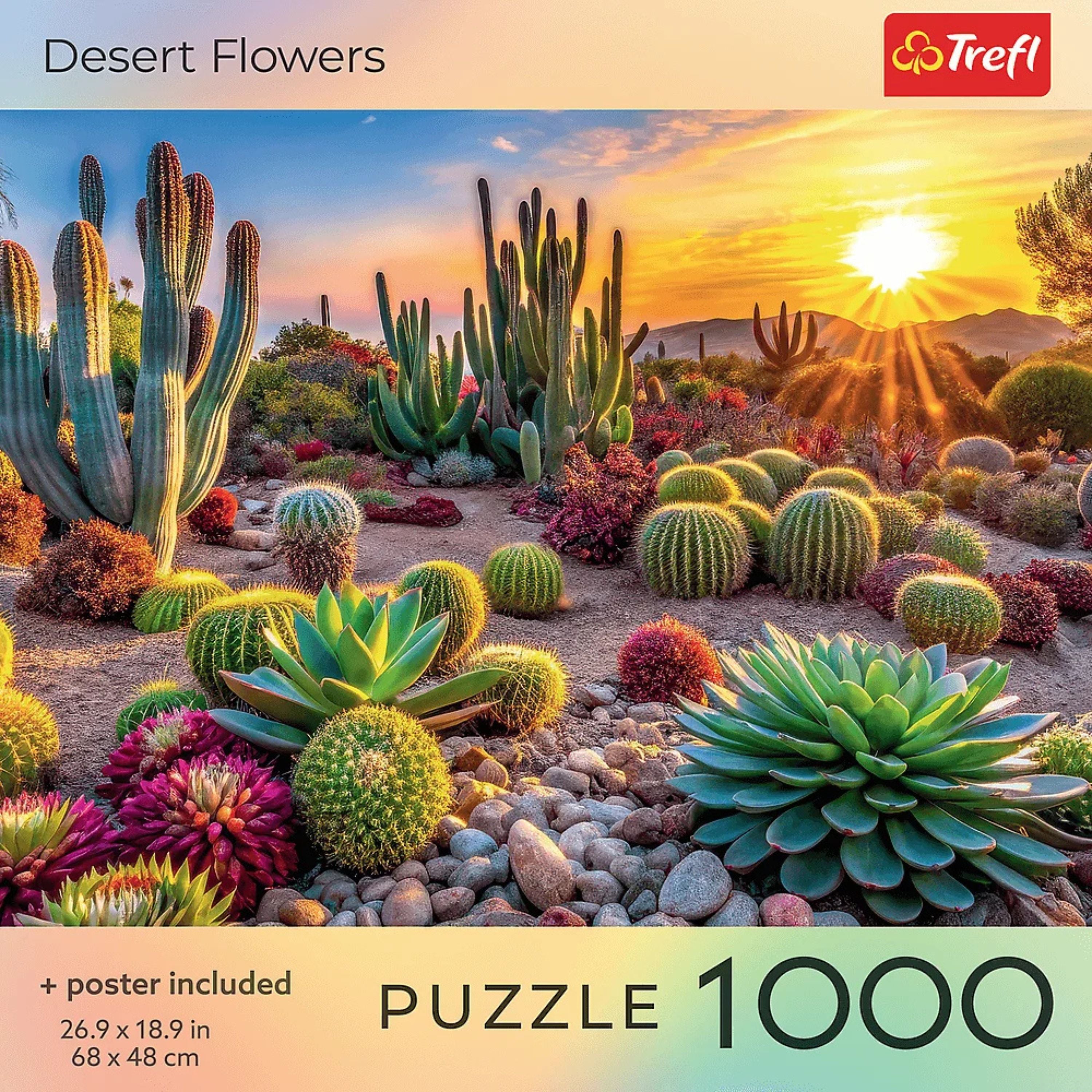 Trefl Red Desert Flowers 1000 Piece Puzzle