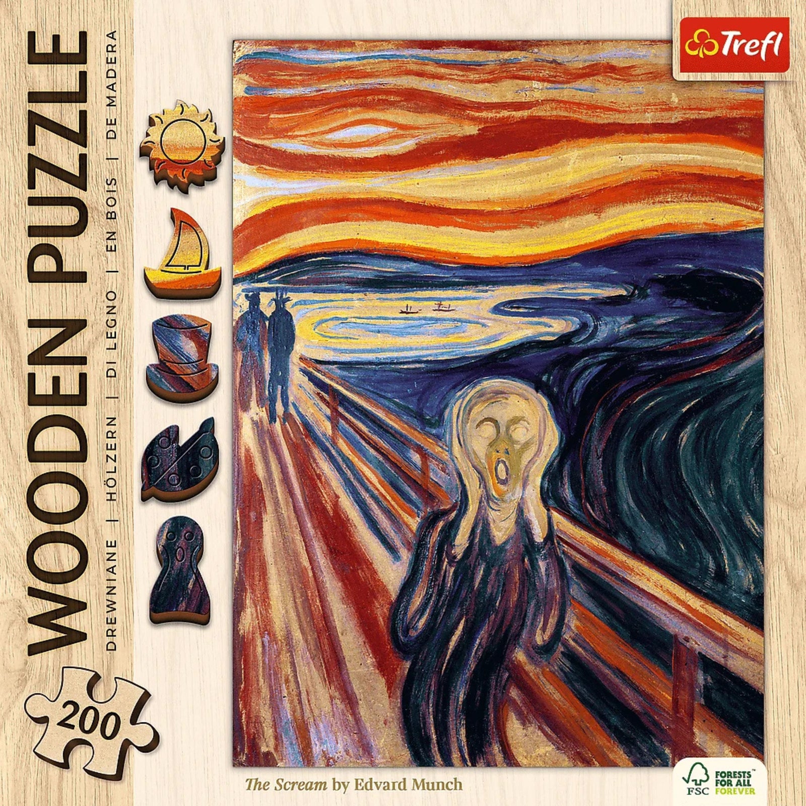 Trefl Wood The Scream - Edvard Munch 200 Piece Wooden Puzzle