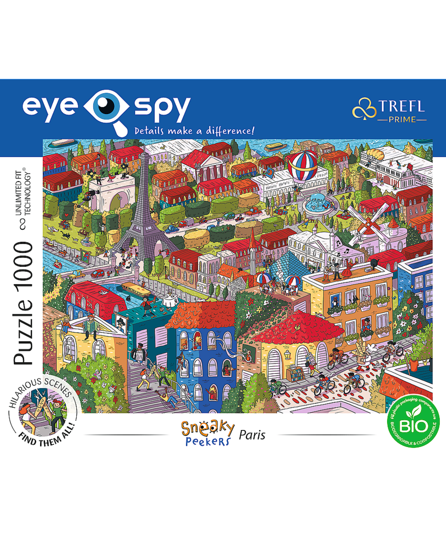 Trefl Prime Eye Spy 1000 Piece Puzzle - Sneaky Peakers: Paris