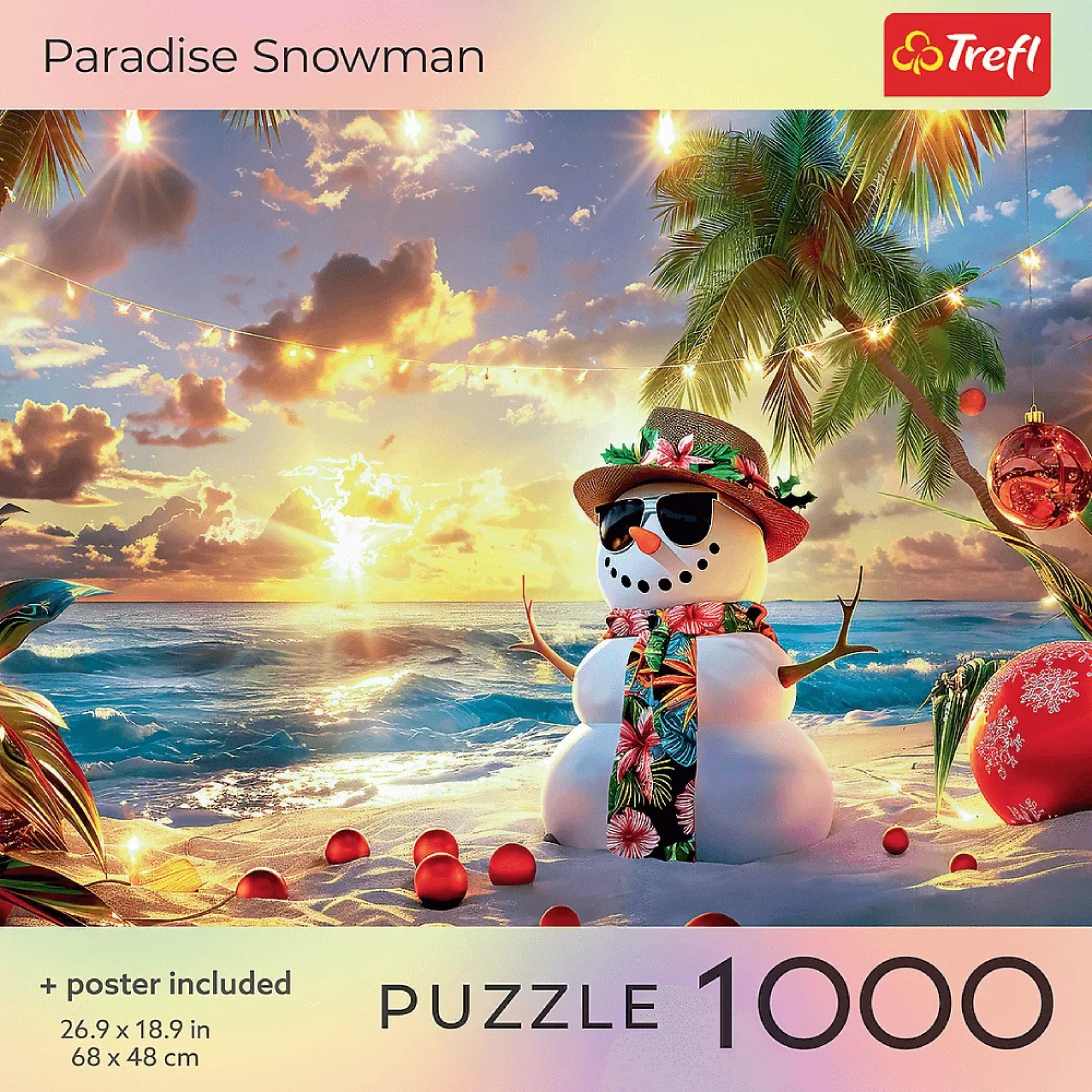 Trefl Red Paradise Snowman 1000 Piece Puzzle