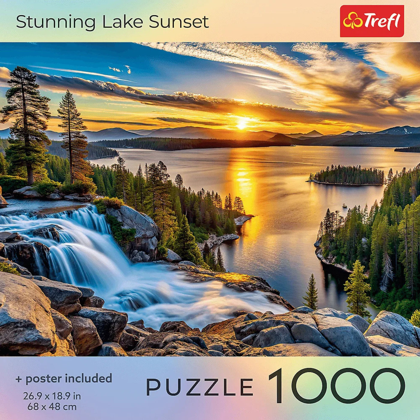Trefl Red Stunning Lake Sunset 1000 Piece Puzzle