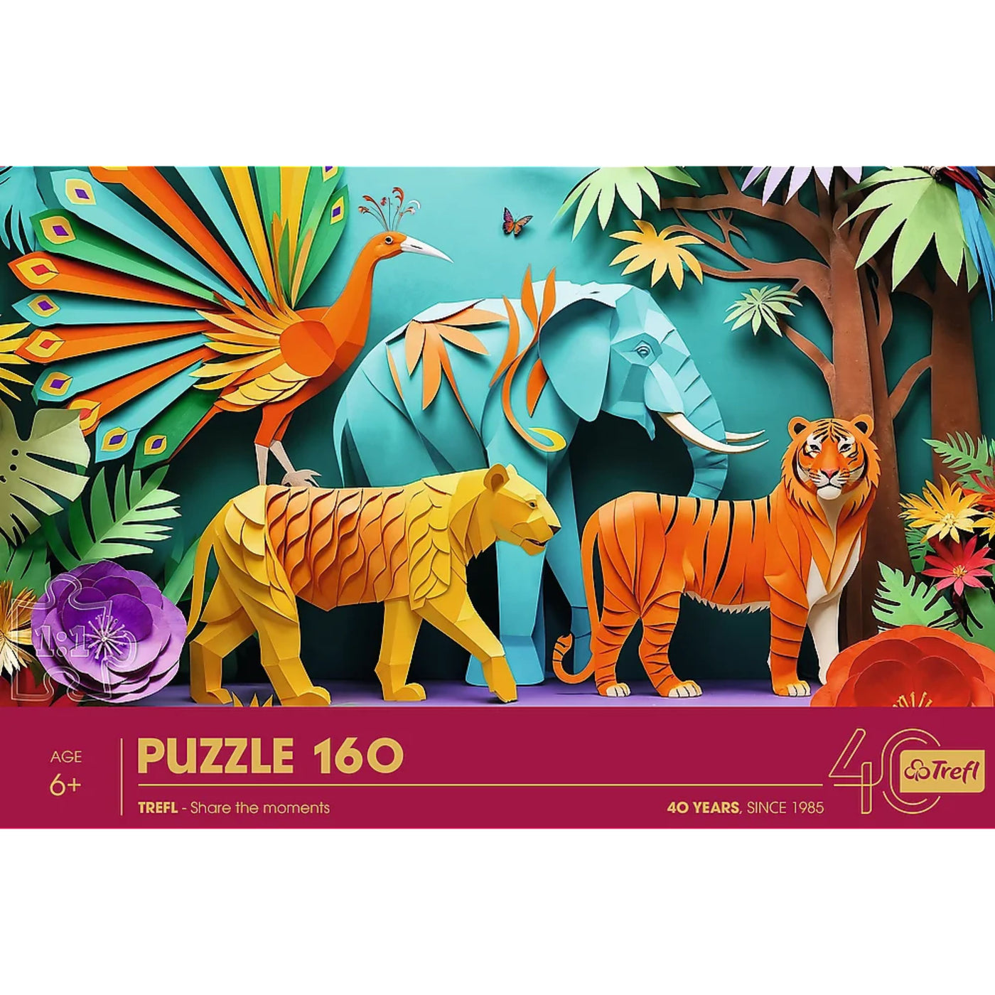 Trefl Kids 40th Anniversary Jungle 160 Piece Paper Art Puzzle