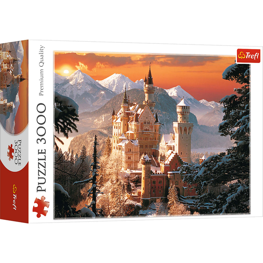 Trefl Red 3000 Piece Puzzle - Wintry Neuschwanstein Castle, Germany / Kirch