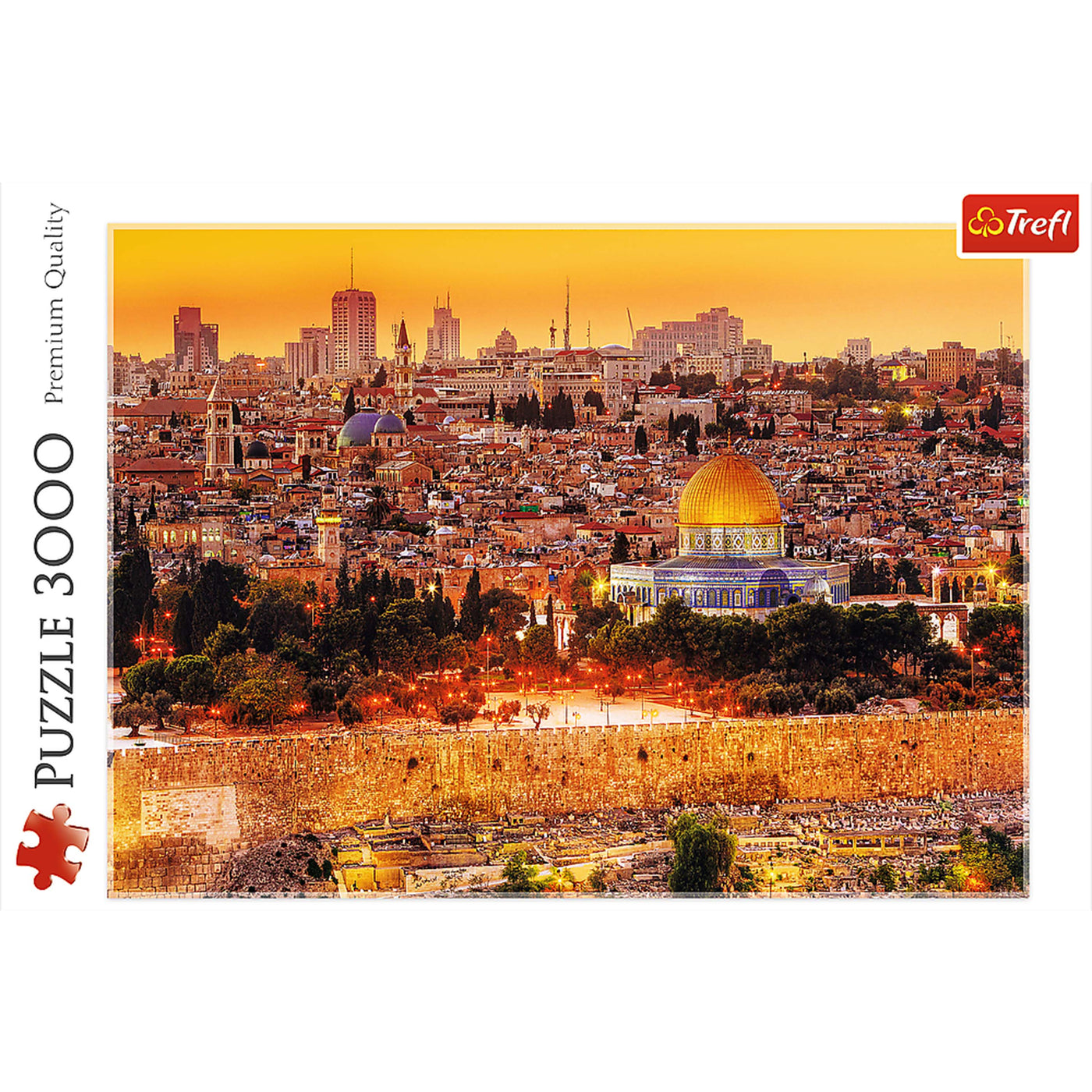 Trefl Red 3000 Piece Puzzle - The roofs of Jerusalem / Fototeca