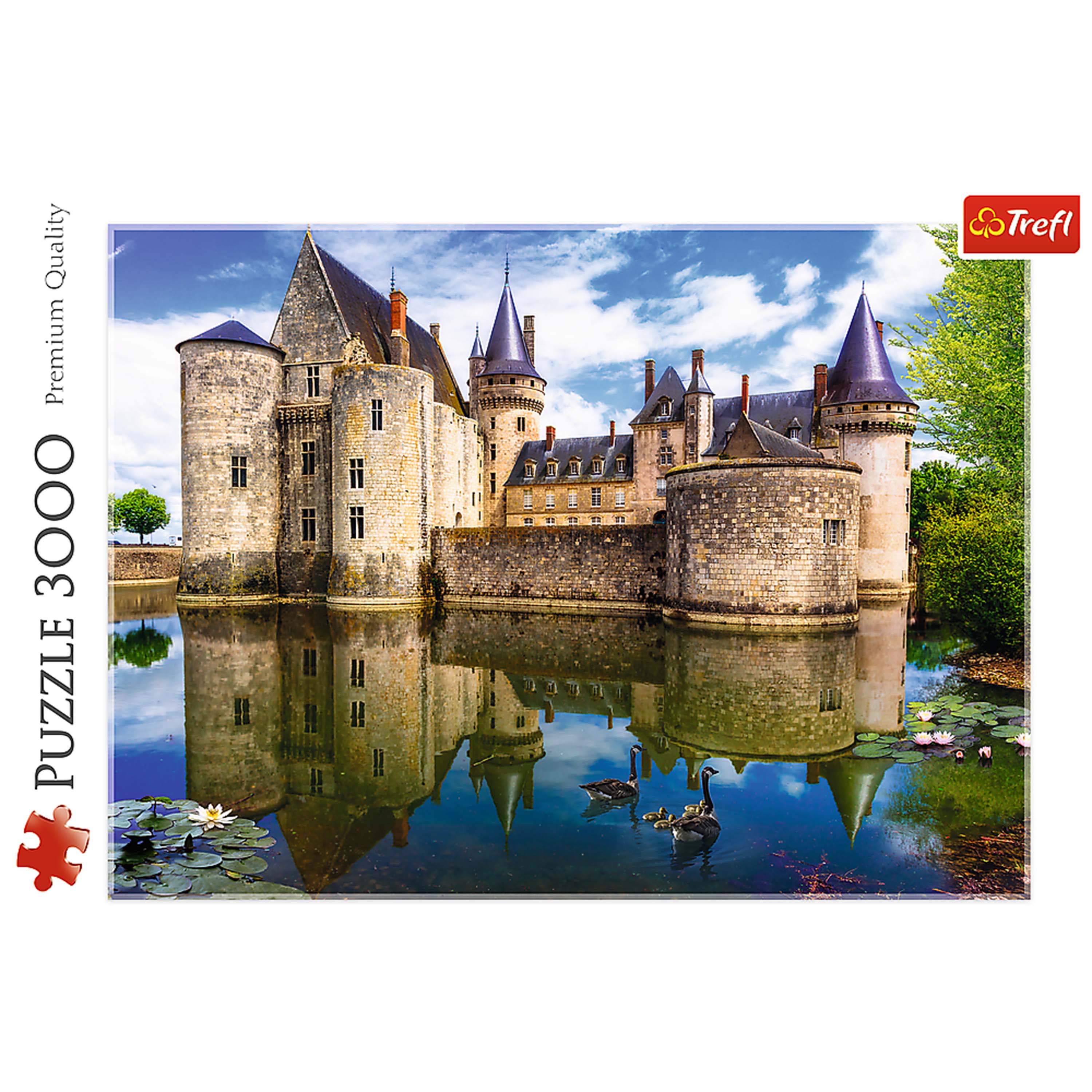 Trefl Red 3000 Piece Puzzle - Castle in Sully-sur-Loire, France