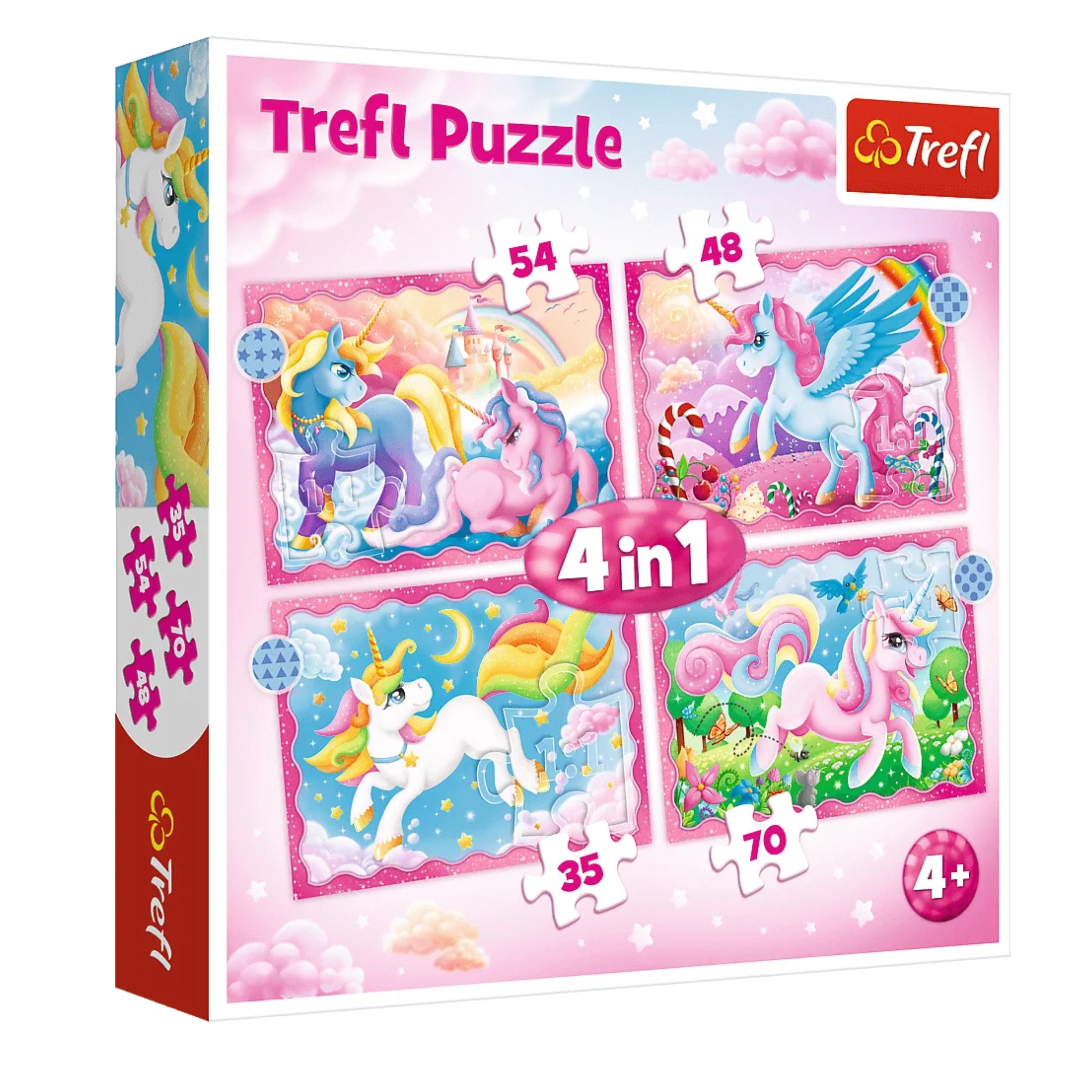 Trefl Preschool 4 in 1 Puzzle - Unicorns and Magic