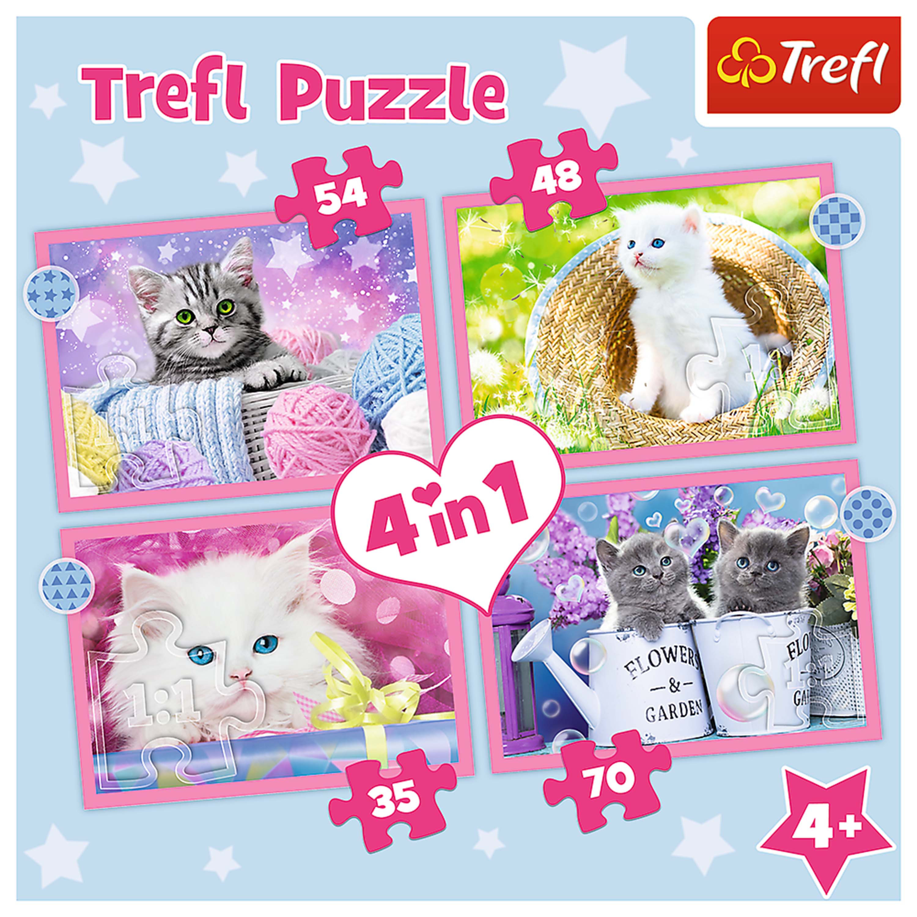 Trefl Preschool 4 in 1 Puzzle - Fun Cats