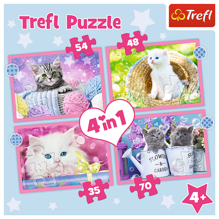 Trefl Preschool 4 in 1 Puzzle - Fun Cats