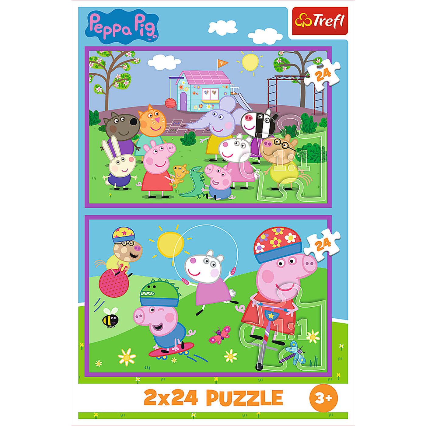 Trefl Kids Peppa on the Playground 2x24 Piece Jigsaw Puzzle