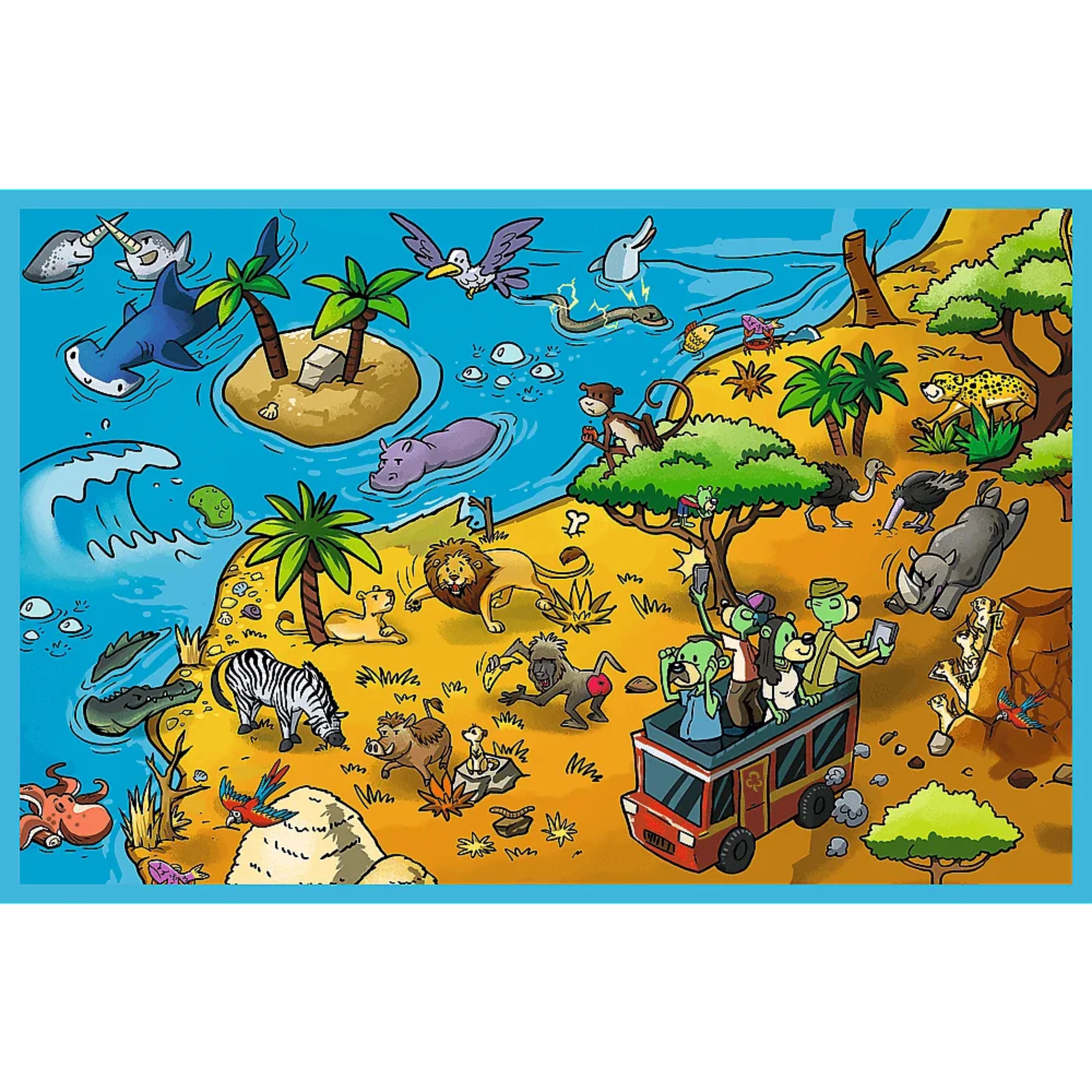 Trefl Kids Treflik Family - Trefliks in Animal Land 2X70 Piece Puzzle