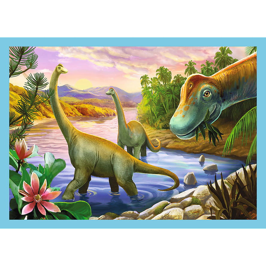 Trefl Preschool 4 in 1 Puzzle - Unique Dinosaurs