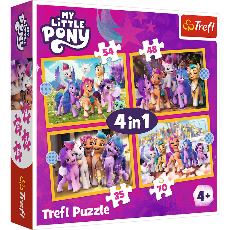 Trefl Red 4 in 1 Puzzle - My Little Pony - Meet the Ponies