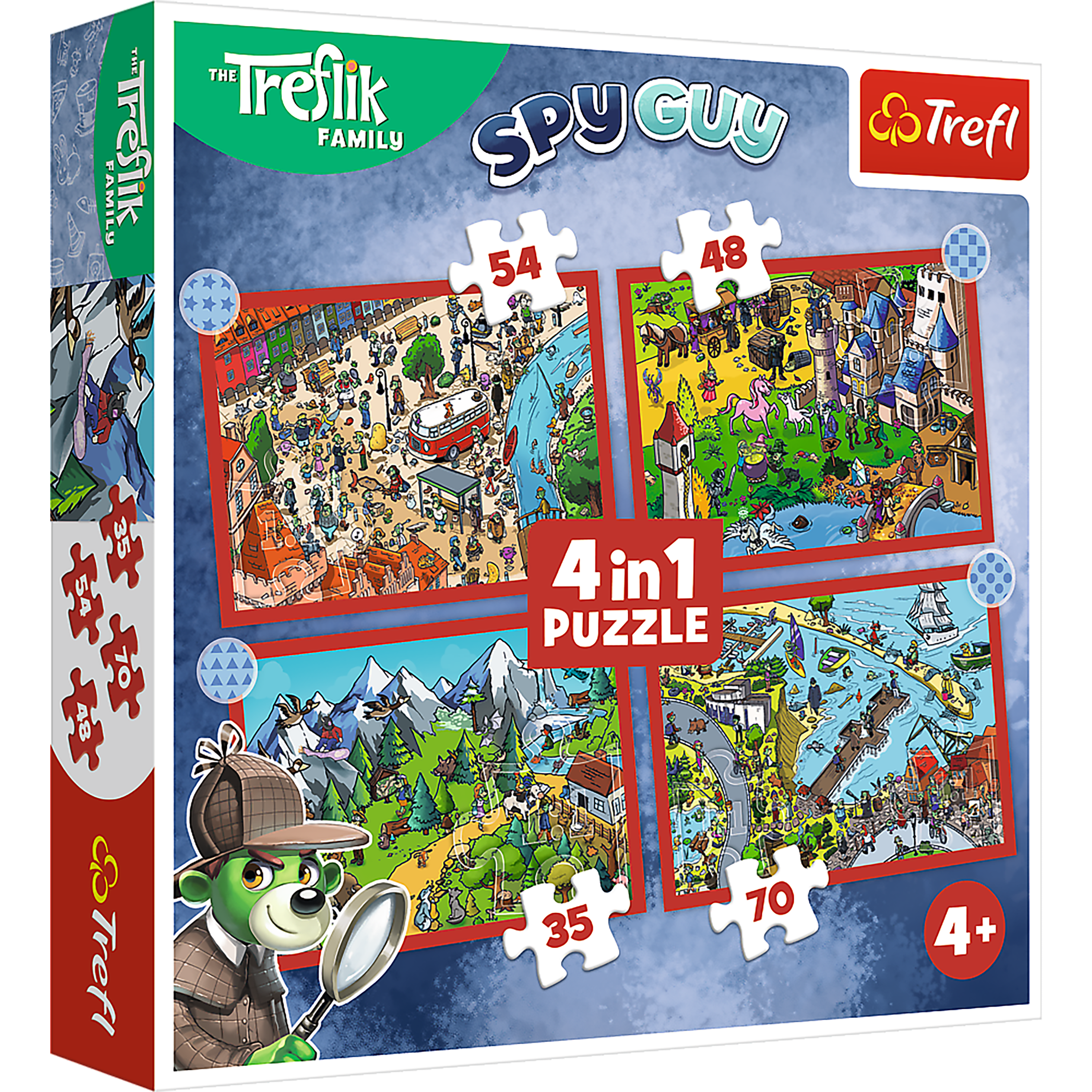 Trefl Kids Treflik Familiy - The Trefliks' Travels 4in1 (35/48/54/70 Piece) Puzzle