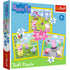 Trefl 3 in 1 (20, 36 & 50 Piece) Puzzle - Peppa Pig's Happy Day