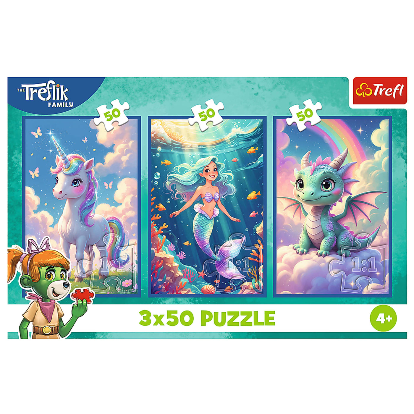 Trefl Kids Treflik Family - Together in a colourful world 3x50 Piece Puzzle