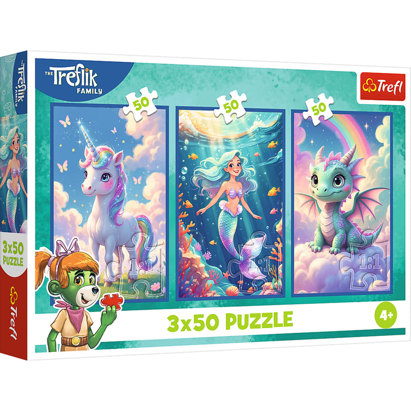 Trefl Kids Treflik Family - Together in a colourful world 3x50 Piece Puzzle