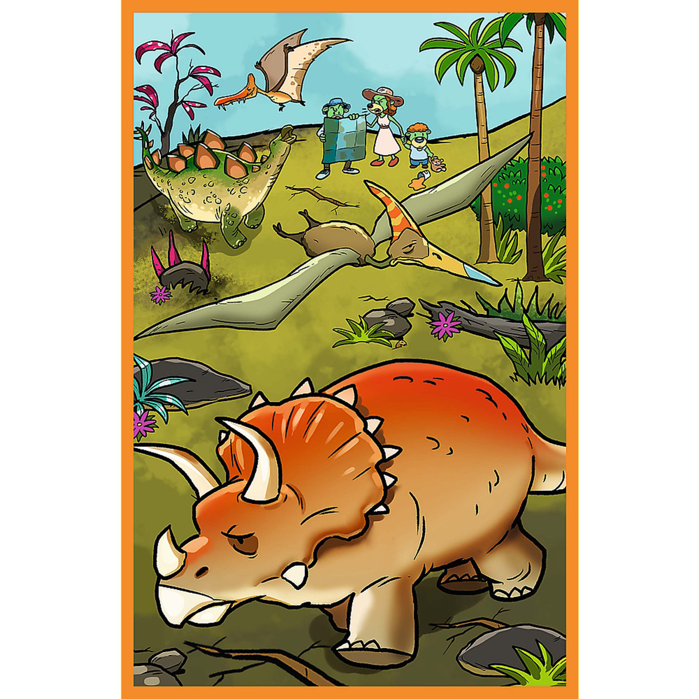 Trefl Kids The Treflik Family - Trefliks in the World of Dinosaurs 3X80 Piece Puzzle