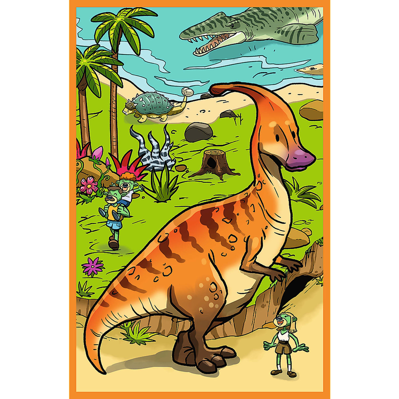 Trefl Kids The Treflik Family - Trefliks in the World of Dinosaurs 3X80 Piece Puzzle