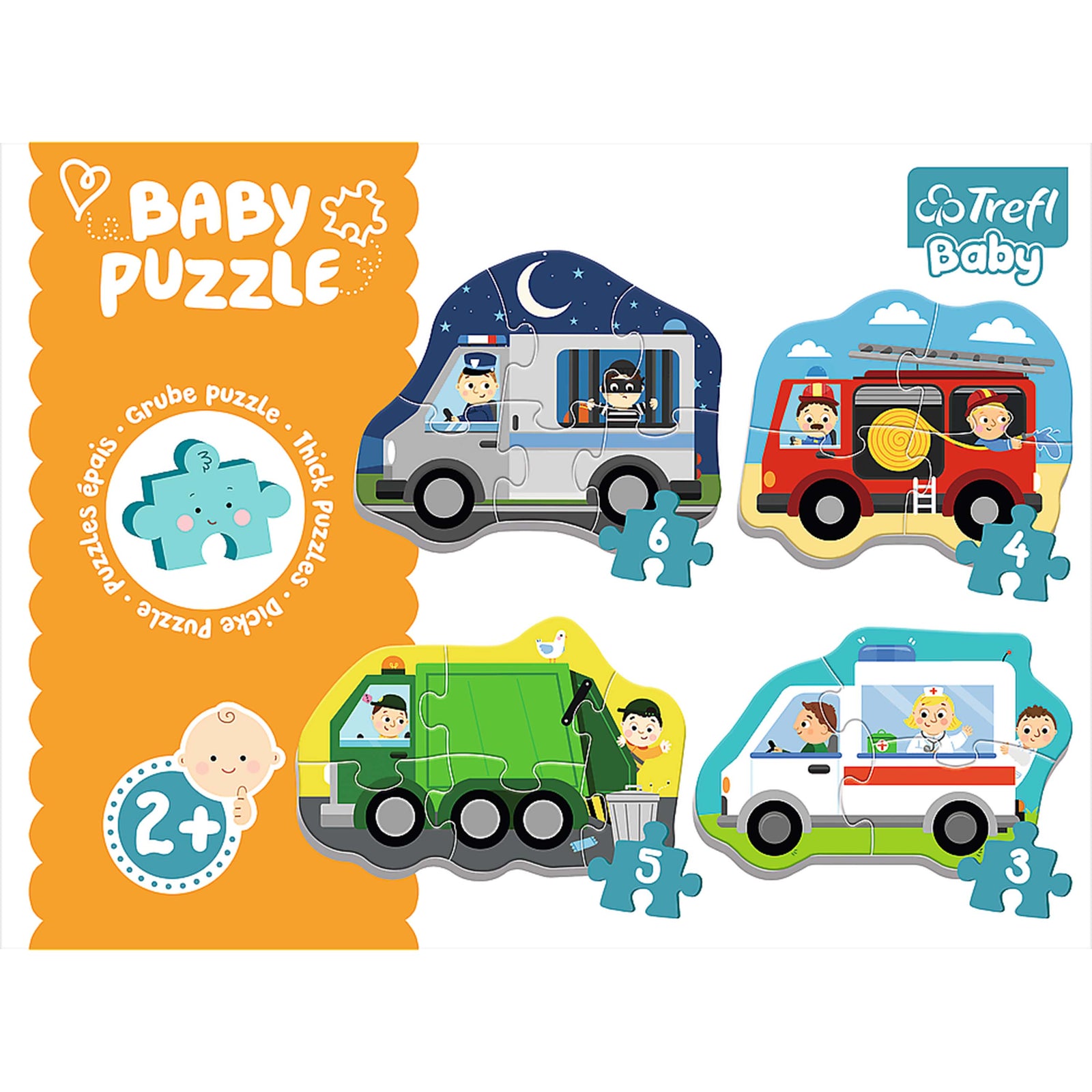 Trefl Baby Classic Puzzle - Vehicles and Jobs