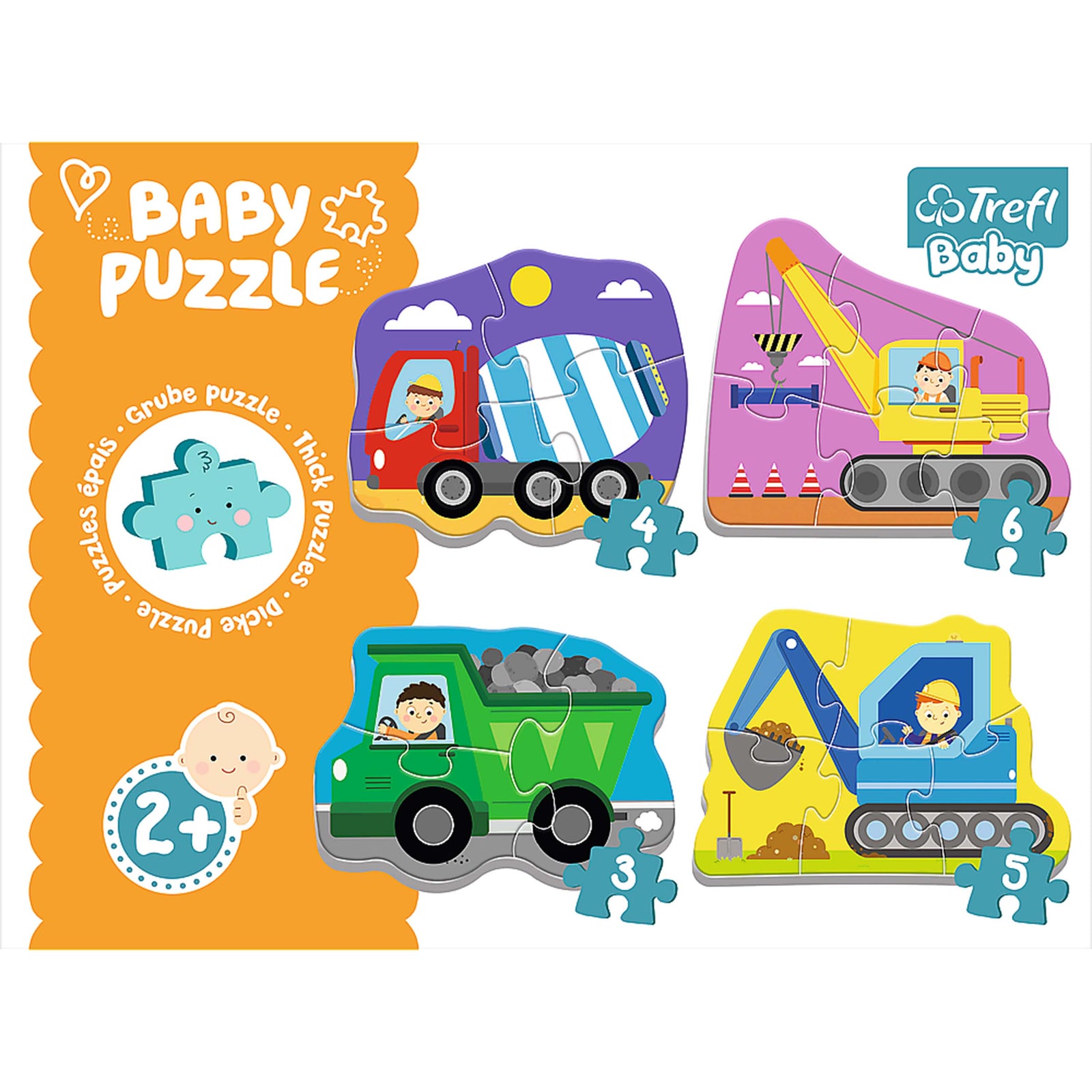 Trefl Baby Classic Puzzle - Vehicles on the Construction Site