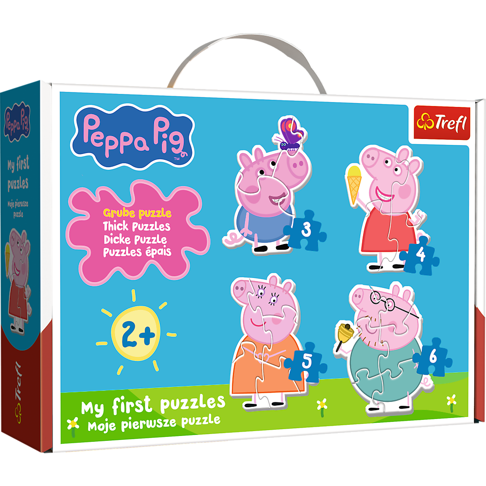 Trefl Baby Peppa Pig Classic Little Piggy Among Friends 3/4/5/6 Piece Jigsaw Puzzle