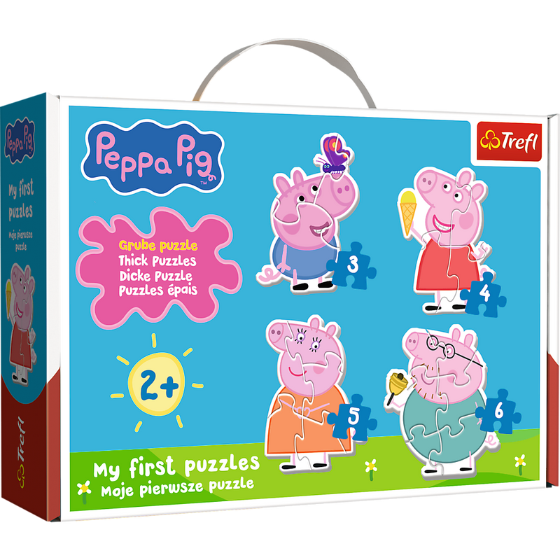 Trefl Baby Peppa Pig Classic Little Piggy Among Friends 3/4/5/6 Piece Jigsaw Puzzle