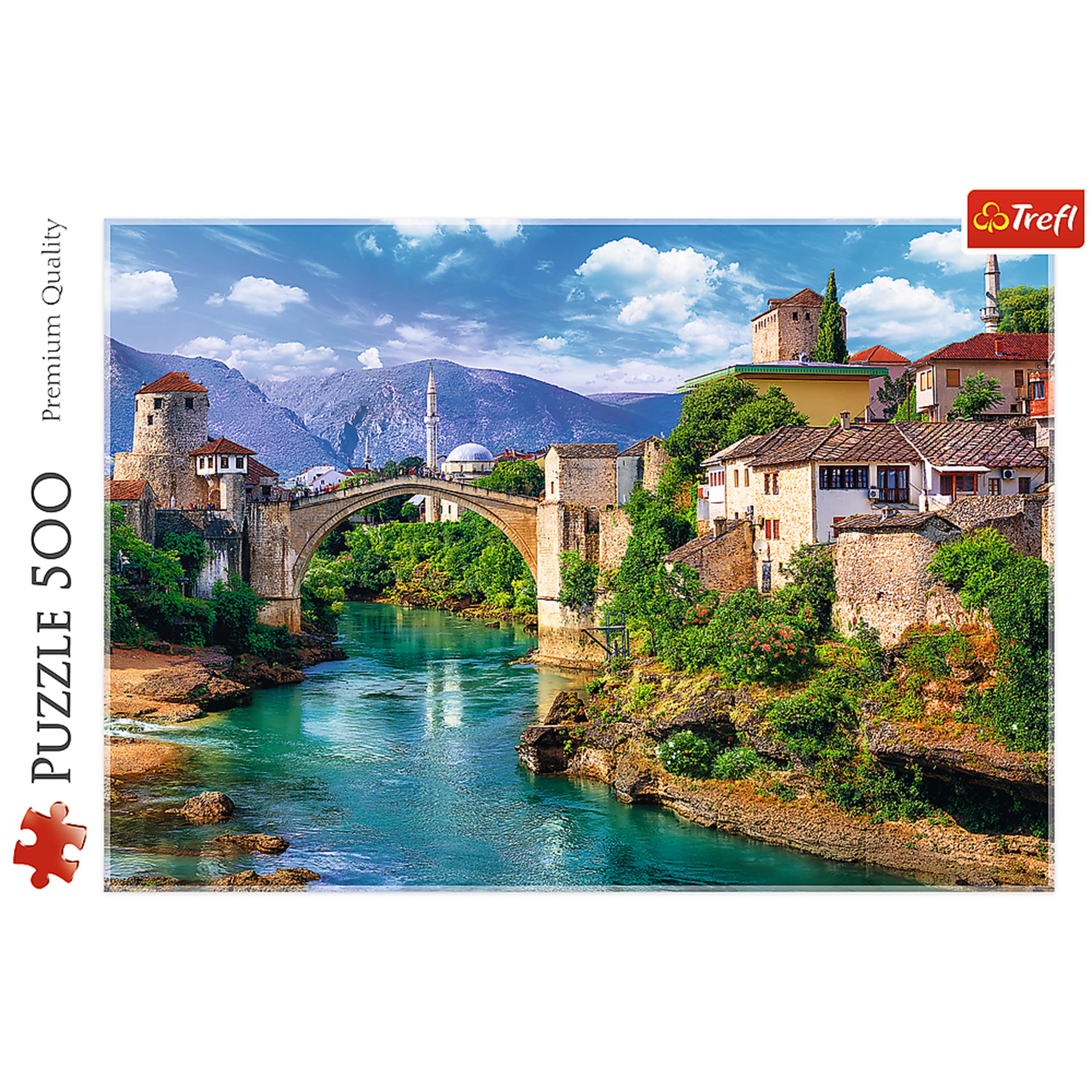 Trefl Red 500 Piece Puzzle - Old Bridge in Mostar, Bosnia and Herzegovina