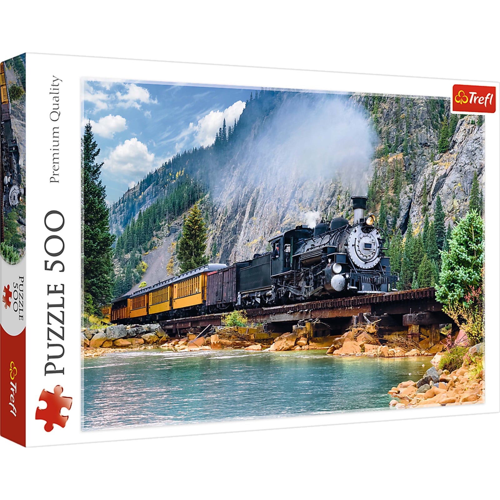 Trefl Red 500 Piece Puzzle - Mountain train