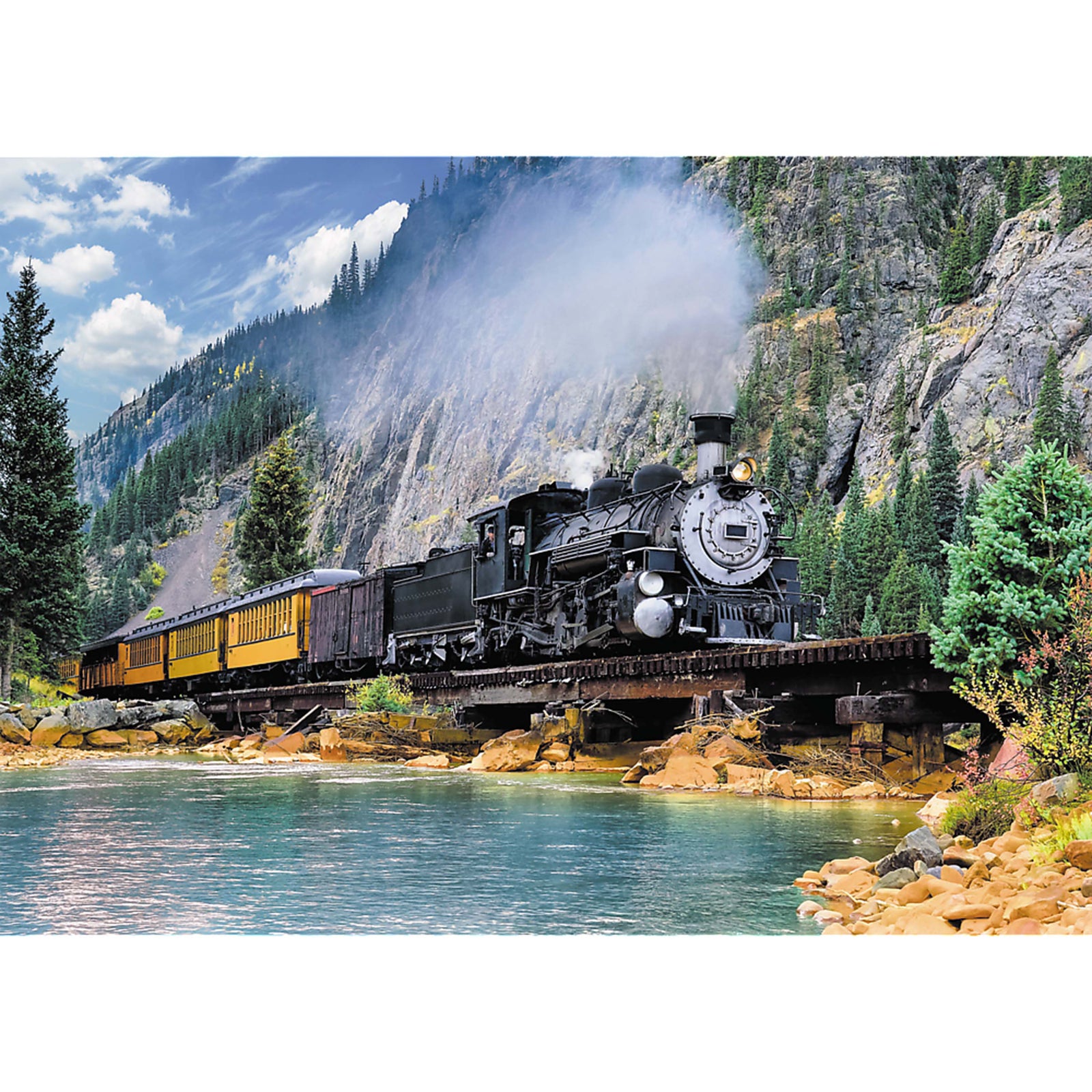 Trefl Red 500 Piece Puzzle - Mountain train