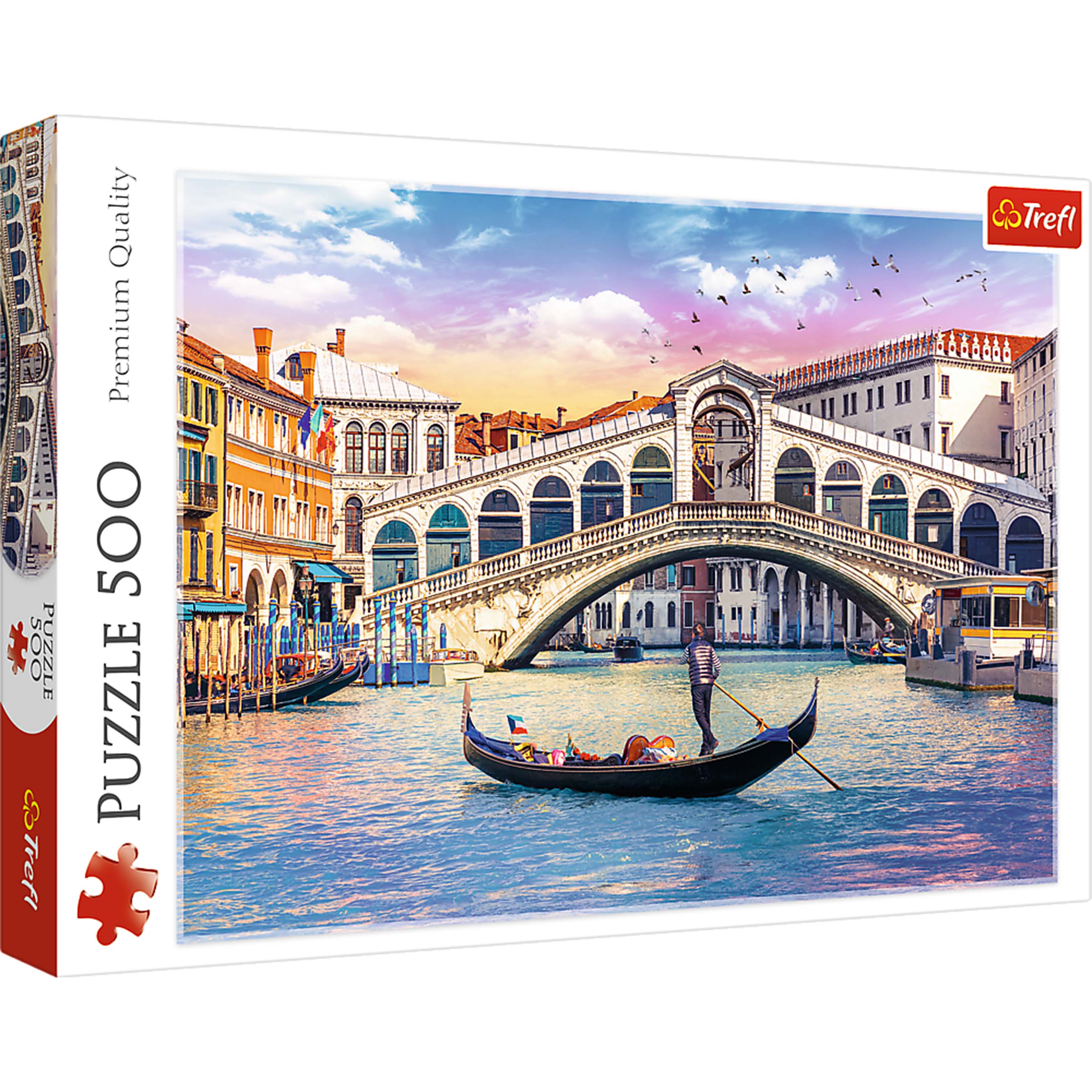 Trefl Red 500 Piece Puzzle - Rialto Bridge, Venice