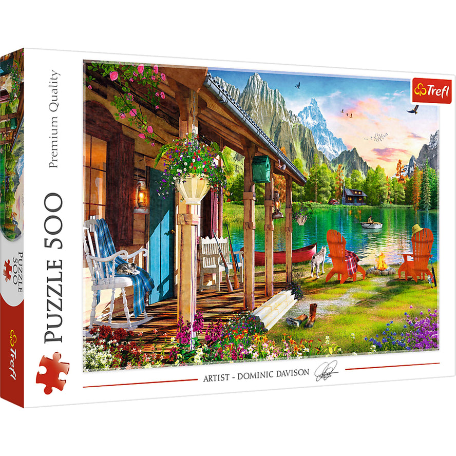 Trefl Red 500 Piece Puzzle - Cabin in the Mountains